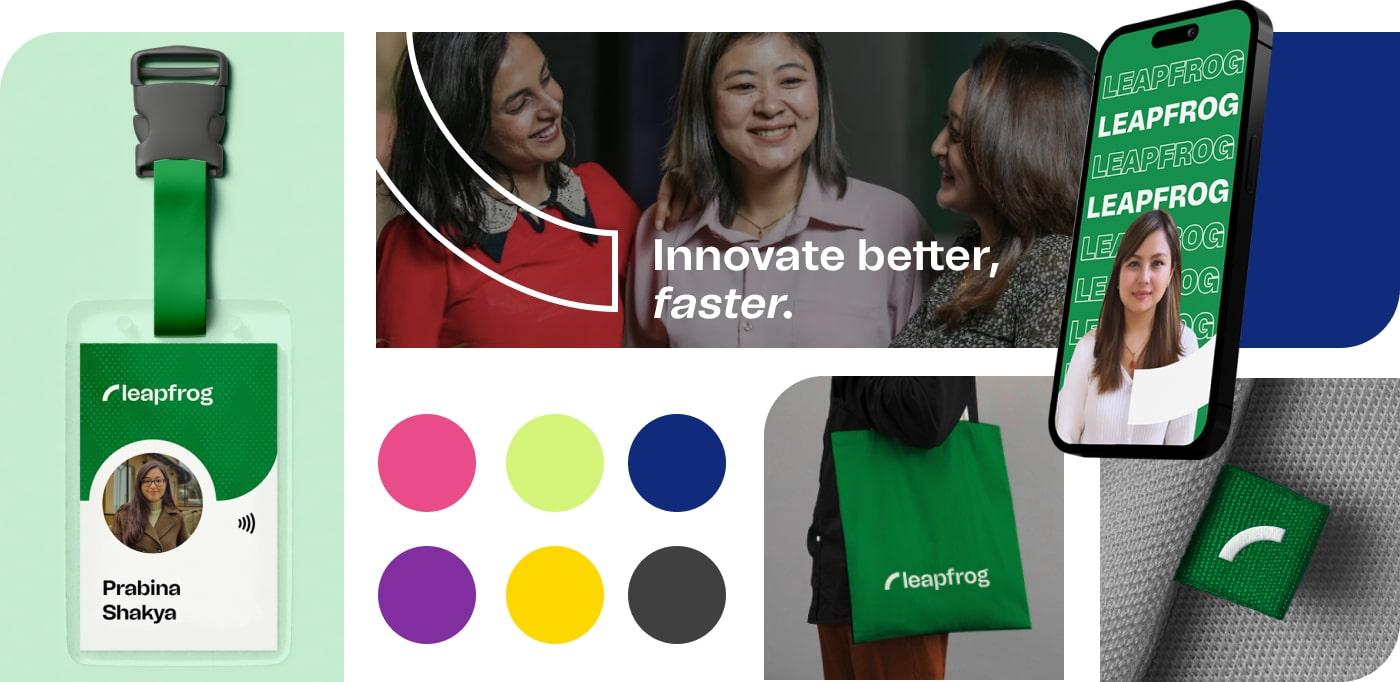 Logo application on ID cards, apps and goods
